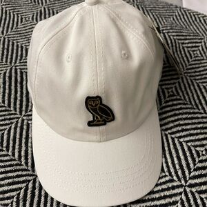 NWT OVO Black Owl Logo on White Cap